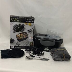 Electric Lunch Box Food Heater Portable Food Warmer - Stainless Steel Bowl 1.5L